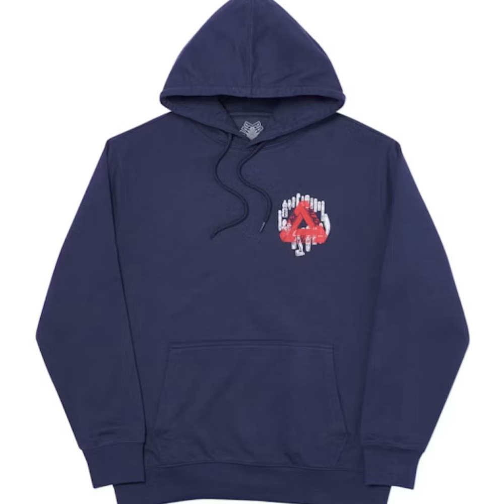 Palace Navy Blue Graphic Hoodie
